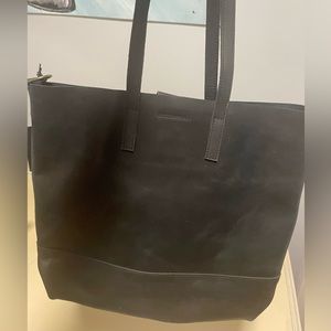 Black leather tote bag from Able. NWT